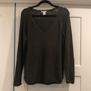 Army green sweater